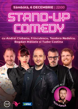 The Fool: Stand-up comedy cu Andrei Ciobanu, Frînculescu, Bogdan Mălăele, Teodora Nedelcu și Tudor Costina