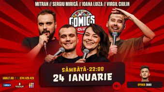 Stand-up cu Mirică, Mitran, Ioana Luiza și Virgil Ciulin la ComicsClub!