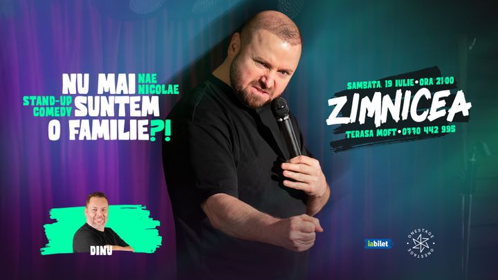 Ziminicea: „Nu mai suntem o FAMILIE?!” Show nostalgic de stand-up cu Nae Nicolae