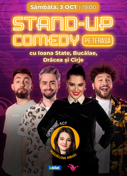 The Fool Terasa: Stand-up comedy cu Bucălae, Ioana State, Drăcea și Cîrje