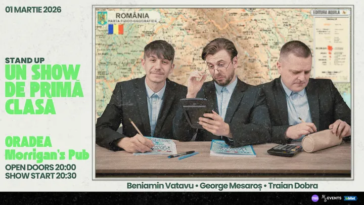 Oradea: Un Show de Primă Clasă | Stand-up Comedy cu Beniamin Vatavu, George Mesaroș și Traian Dobra