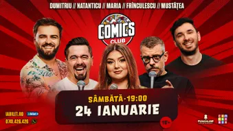 Stand-up cu Natanticu, Maria Popovici, Gabriel Dumitriu, Frînculescu și Mustățea la ComicsClub!