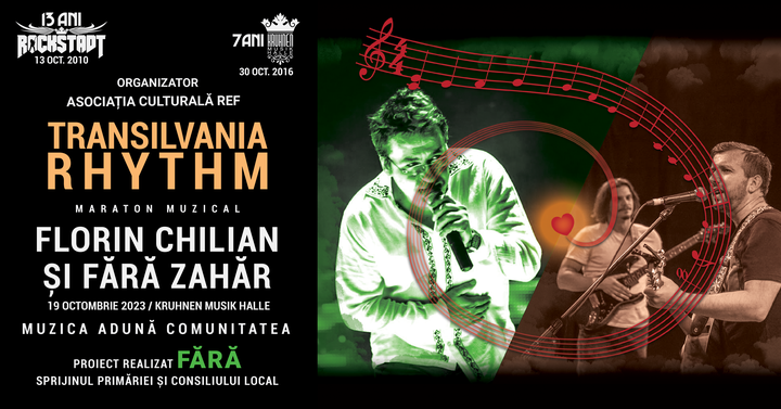Brașov: Concert Florin Chilian si Fără Zahăr – Transilvania Rhythm
