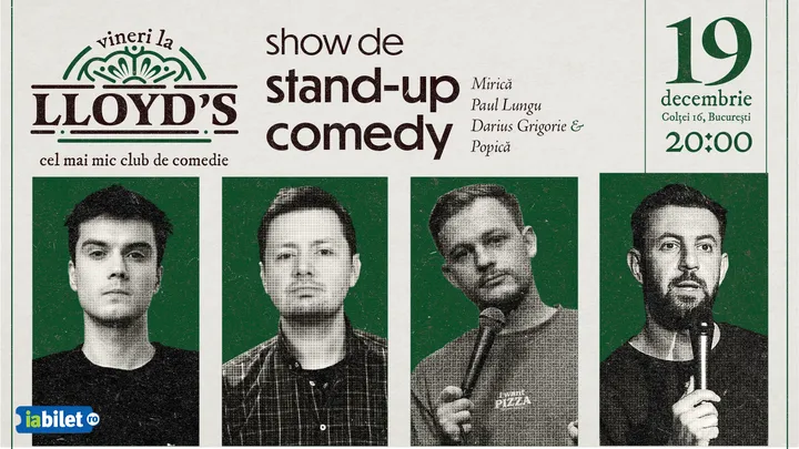 Stand-up comedy cu Mirică, Paul Lungu, Darius Grigorie și Alex Pop