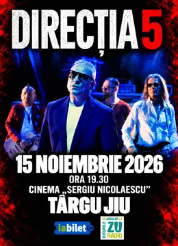 Targu Jiu: Concert Direcția 5 - „100% Direcția 5”