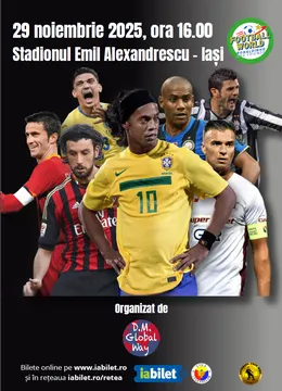 Iasi: Meci fotbal demonstrativ Ronaldinho &amp; Friends