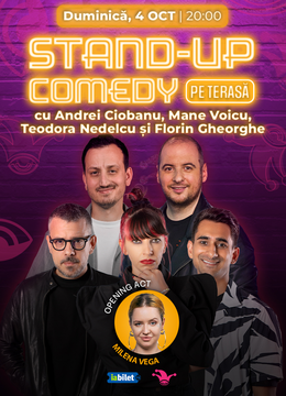 The Fool Terasa: Stand-up comedy cu Mane Voicu, Frînculescu, Andrei Ciobanu, Florin Gheorghe și Teodora Nedelcu