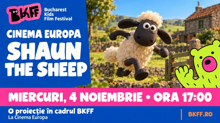Shaun the Sheep - Proiecție în cadrul BKFF la Cinema Europa
