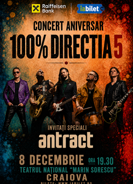 Craiova:  Concert Direcția 5 - „100% Direcția 5”