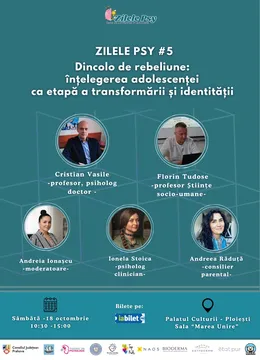 Ploiești: Conferință "Dincolo de rebeliune: înţelegerea adolescenţei ca etapă a transformarii şi identităţii”