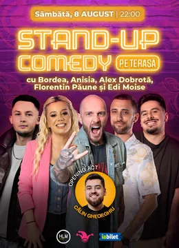 The Fool Terasa: Stand-up comedy cu Bordea, Anisia, Florentin Păune, Alex Dobrotă și Edi Moise