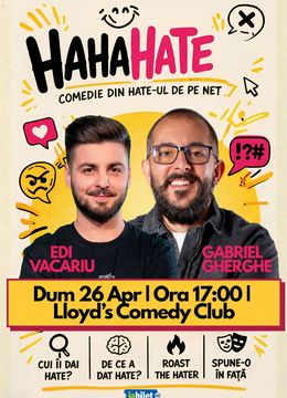 Lloyd's: HA HA HATE, show de comedie cu Gherghe și Edi Vacariu
