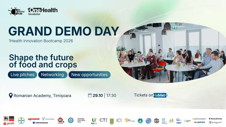 Grand Demo Day 1Health: unde ideile din biotehnologie întâlnesc investitorii și industria