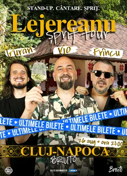 Cluj-Napoca: Stand Up Comedy Show Vio, Frîncu și Guran - Lejereanu Spriț Tour Show 2 ora 21:00