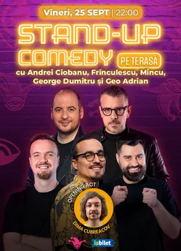 The Fool Terasa: Stand-up comedy cu Andrei Ciobanu, Mincu, Frînculescu, George Dumitru și Geo Adrian