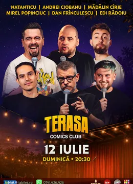 Stand-up cu Natanticu, Ciobanu, Cîrje, Mirel, Frânculescu și Edi Rădoiu pe Terasa ComicsClub!