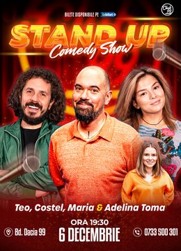 Stand-up Comedy cu Teo, Costel, Maria Popovici - Adelina Toma la Club 99