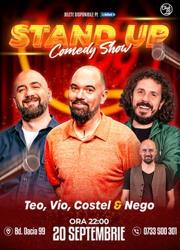 Stand-up Comedy cu Teo, Vio, Costel - Andrei Negoiță la Club 99