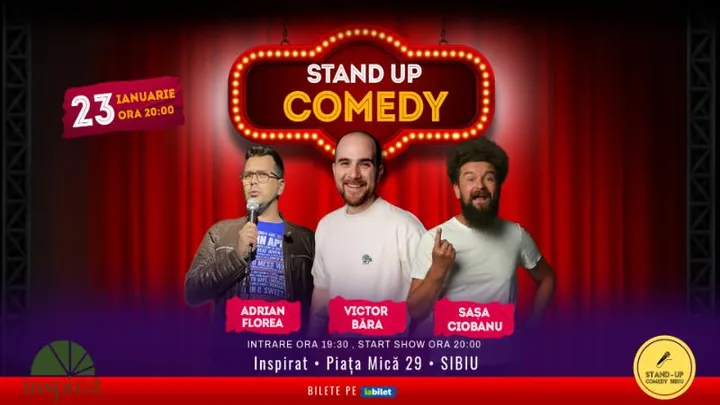 Sibiu: Stand-Up Comedy cu Băra, Sașa & Adrian