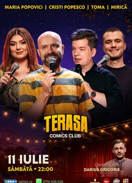 Stand-up cu Cristi Popesco, Toma, Maria Popovici și Mirică pe Terasa ComicsClub!