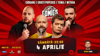 Stand-up cu Toma, Popesco, Andrei și Mitran la ComicsClub!