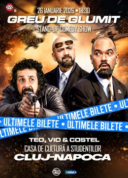 Cluj-Napoca: Greu de glumit cu Teo, Vio și Costel | Stand Up Comedy Show
