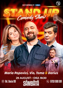 Stand-up Comedy cu Maria Popovici, Vio, Toma - Darius Grigorie la Club 99