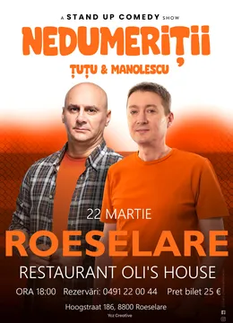 Roeselare: Stand-up Comedy - Dan Tutu si Cristi Manolescu