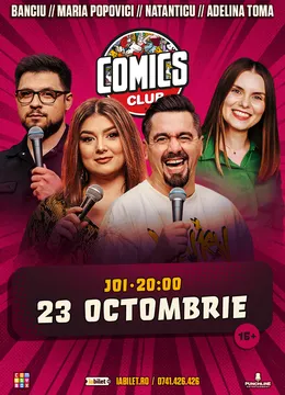 Stand-up cu Maria, Ioana State, Banciu, Adelina și Edi Rădoiu la ComicsClub!