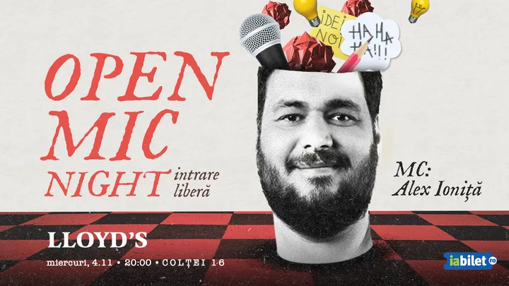 Lloyd's: Stand-up comedy Open Mic cu MC Alex Ioniță 4.11