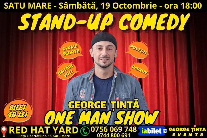 SATU MARE: Stand-up Comedy cu George Țintă @ RED HAT YARD