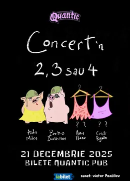 Concert în 2, 3 sau cu Ada Milea, Bobo Burlacianu, Anca Hanu si Cristi Rigman