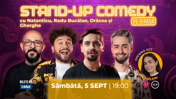 The Fool Terasa: Stand-up comedy cu Bucălae, Natanticu, Gherghe și Drăcea