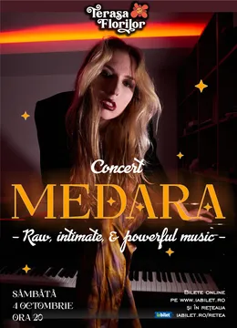 Concert Medara - powerfull alt-pop jazz & rock la Terasa Florilor!