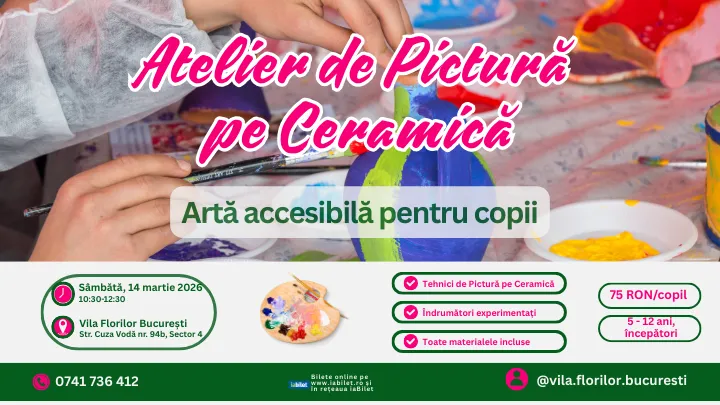 Atelier de Pictat Ceramica pentru Copii