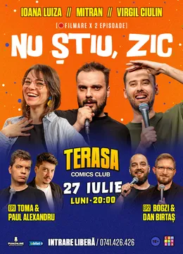 Filmare Nu știu, zic! 2 episoade pe Terasa ComicsClub!