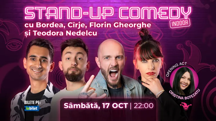 The Fool: Stand-up comedy cu Bordea, Cîrje, Florin Gheorghe și Teodora Nedelcu