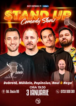 Stand-up Comedy cu Dobrotă, Mălăele, Popinciuc, Raul Gheba & Nego la Club 99