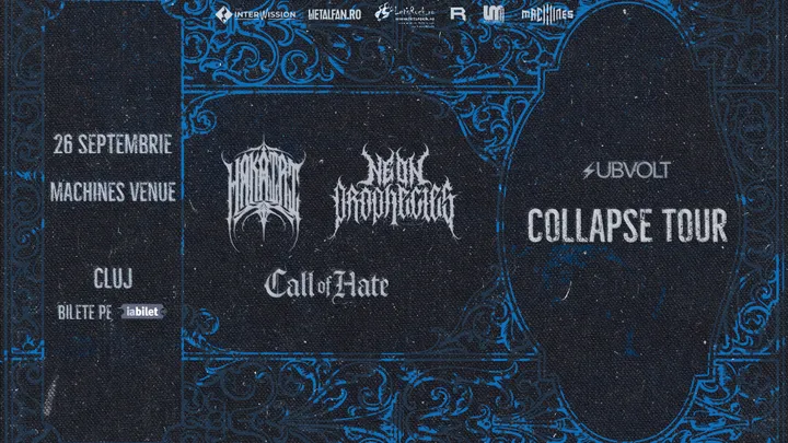 Cluj-Napoca: Collapse Tour — Hakairi, Neon Prophecies și Call of Hate