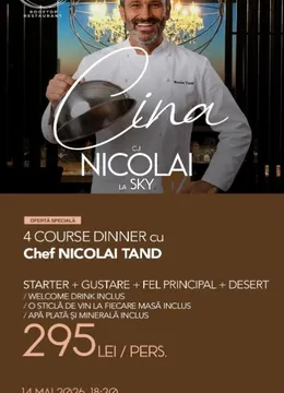 Timișoara: Cină cu Chef Nicolai Tand – 4 Course Dinner & Live Music