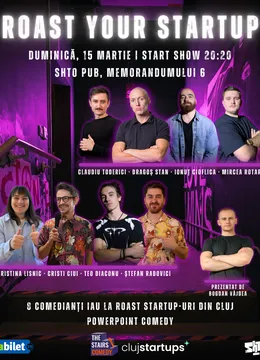 Cluj-Napoca: The Stairs Comedy: Roast Your Startup | Stand-up Comedy Show | PowerPoint Comedy