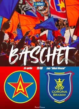 Baschet: C.S.A. Steaua - Corona Brașov Playoff - Meciul 2