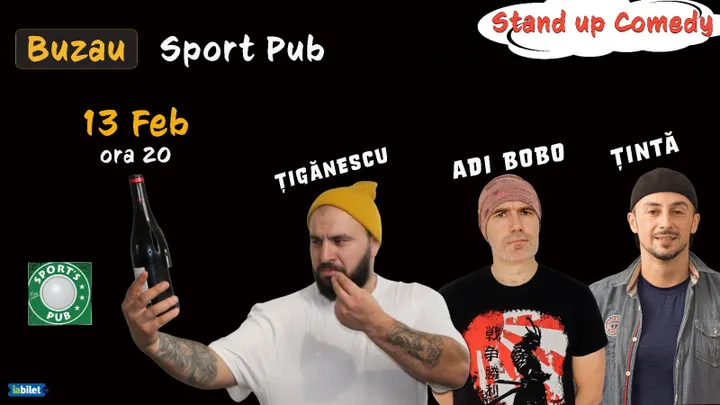 Buzau: Stand Up Comedy cu Tinta , Bobo si Tiganescu