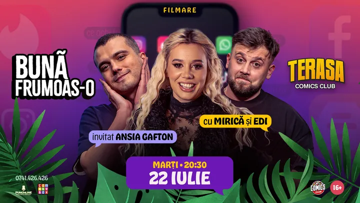 Buna Frumoas-o! (cu Edi Rădoiu și Sergiu Mirică - invitat Anisia) pe Terasa ComicsClub!