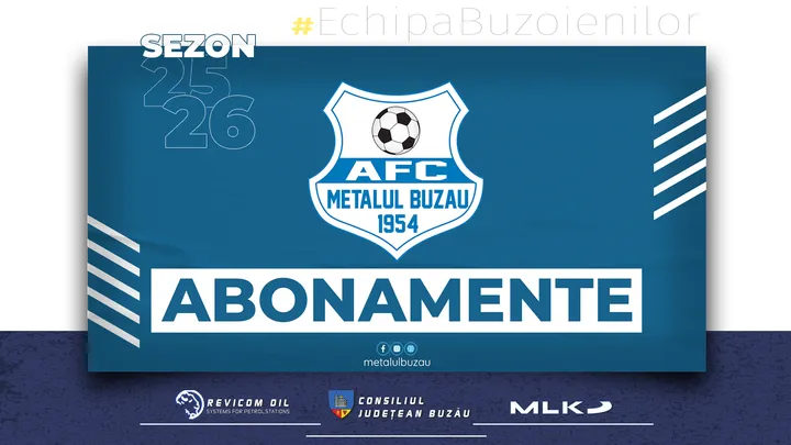 Abonamente Metalul Buzău sezonul 2025-2026 (play-off/play-out)