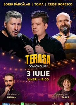 Stand-up cu Cristi Popesco, Toma, Sorin și Mitran pe Terasa ComicsClub!