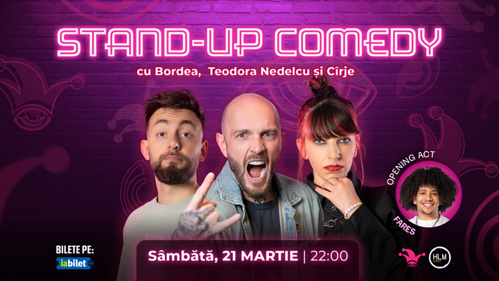 The Fool: Stand-up comedy cu Bordea, Cîrje și Teodora Nedelcu