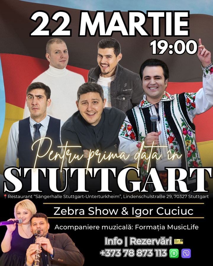 Stuttgart: Concert Igor Cuciuc si Stand-up Comedy Zebra Show