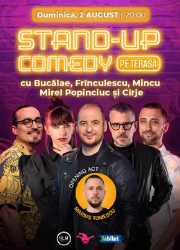 The Fool Terasa: Stand-up comedy cu Frînculescu, Mincu, Ciobanu, Alex Dobrotă și Teodora Nedelcu