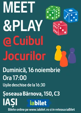 Iași: Meet&Play @Cuibul Jocurilor